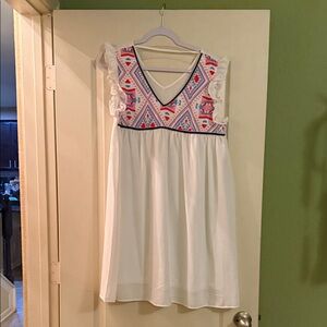 Vibrant Embroidered Mini Dress